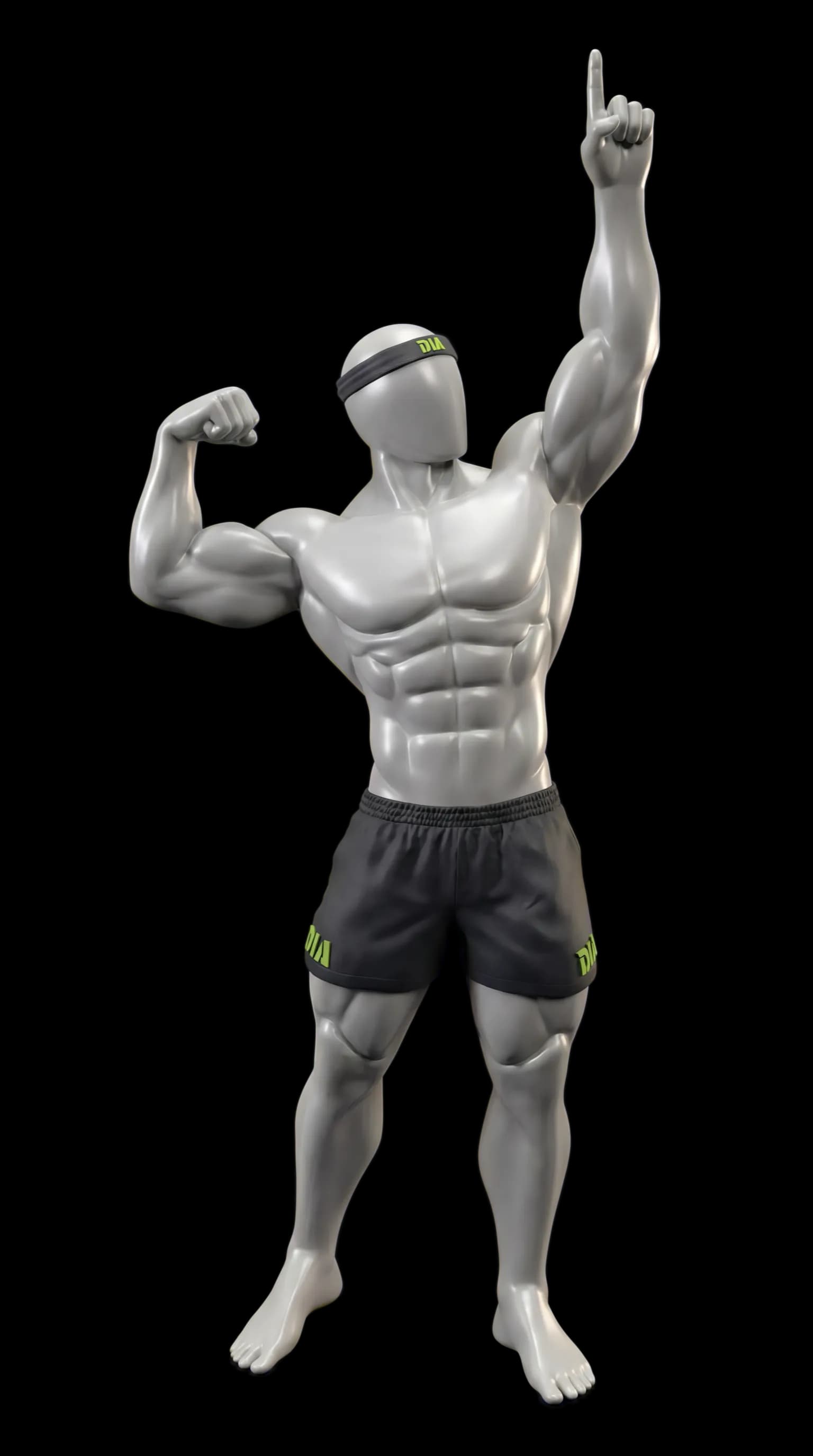 DIA Fitness character pointing